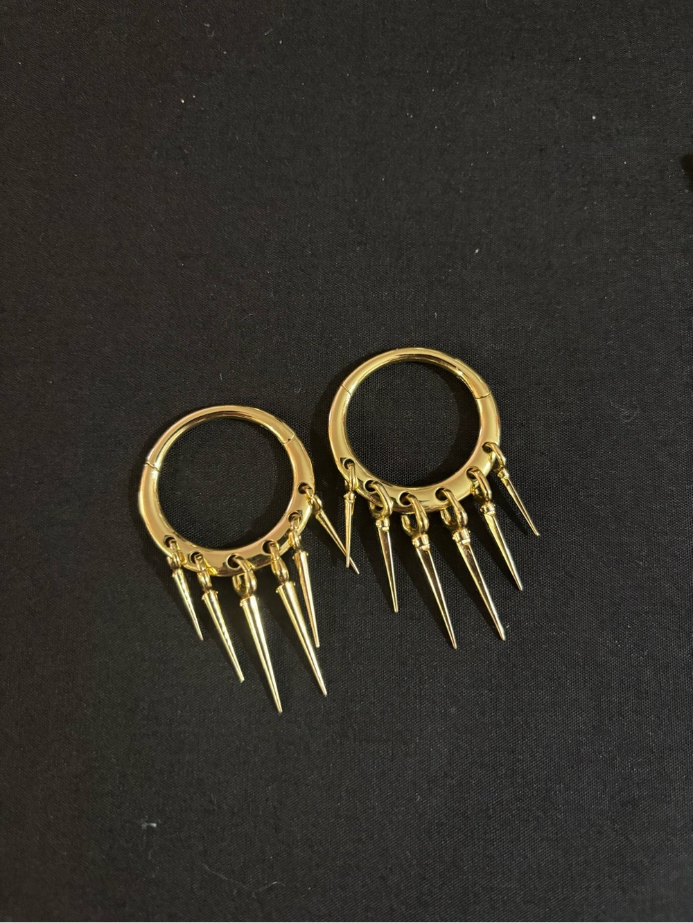 Punk Youth Gold Spike Hangers - Women Jewelry